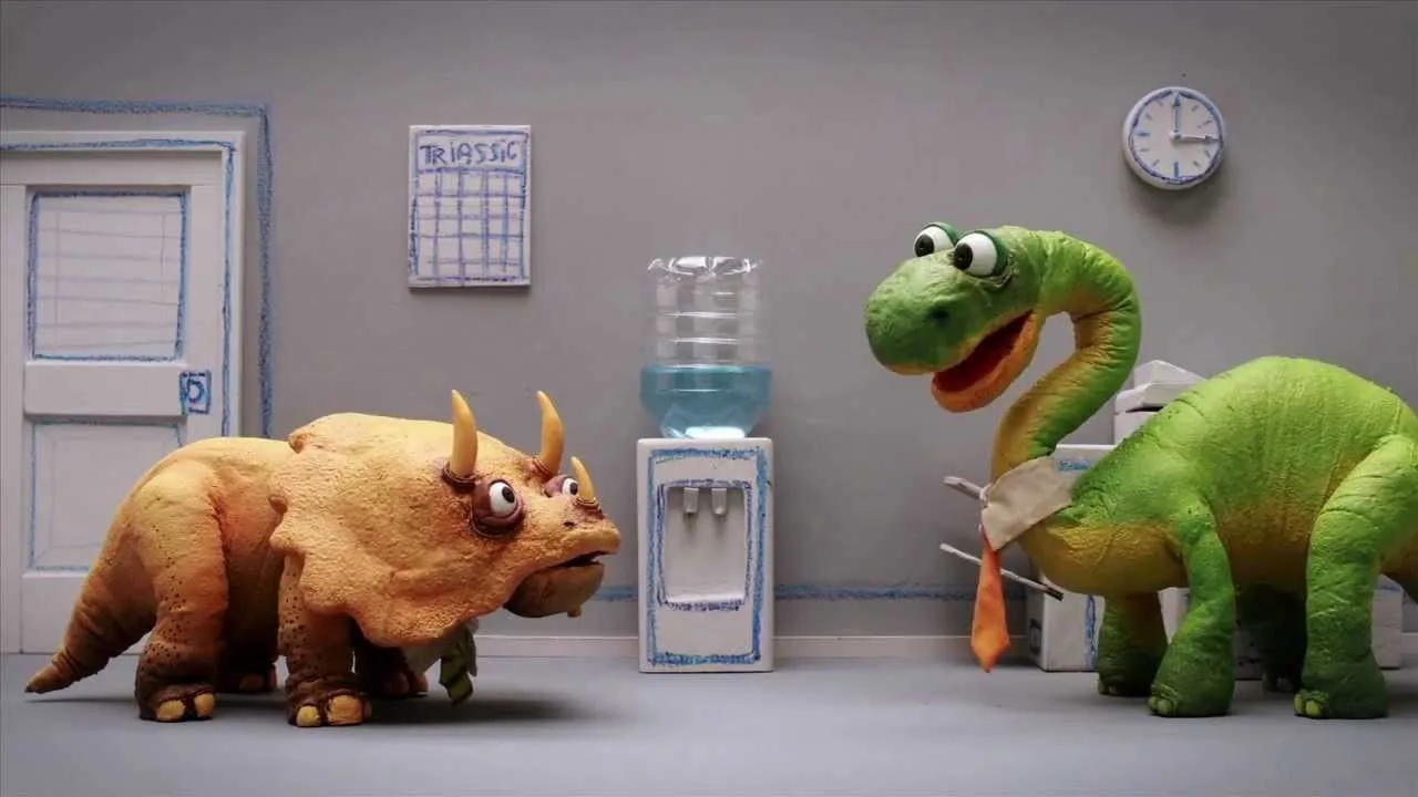خلفية لـ Dinosaur Office