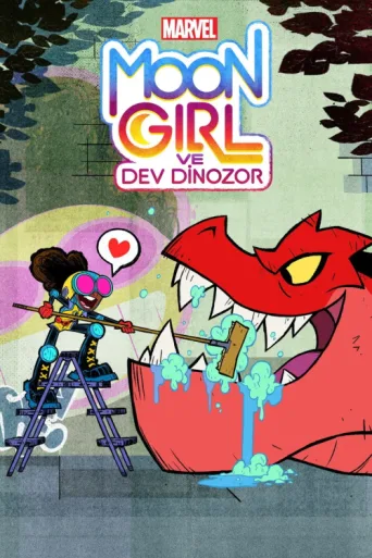 Póster de Marvel Moon Girl ve dev dinozor