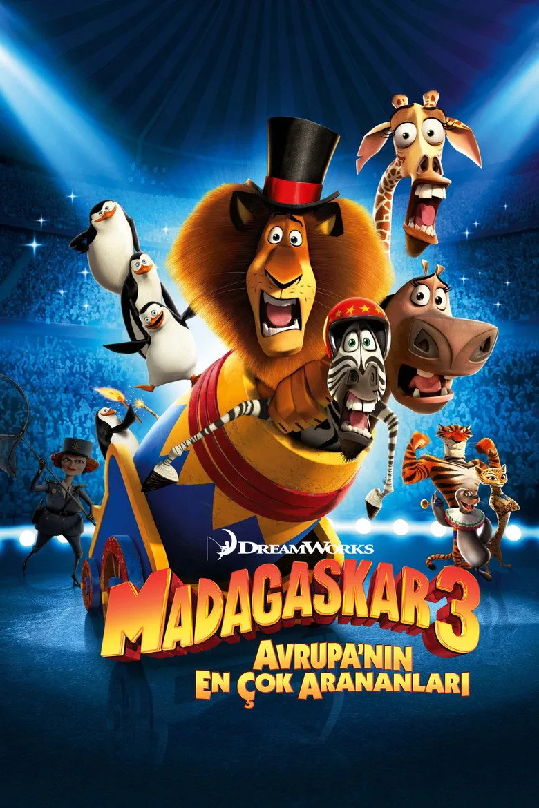 Madagaskar 3: Avrupa'nın En Çok Arananları poster