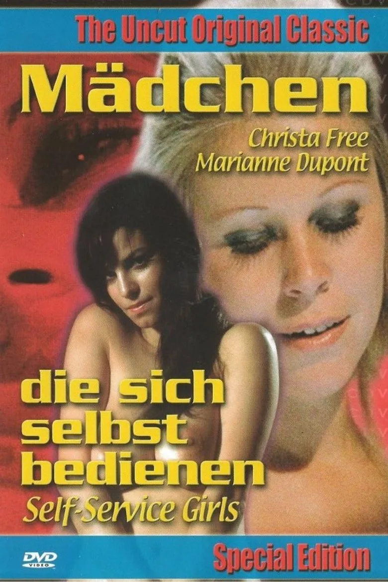 Mädchen, die sich selbst bedienen poster