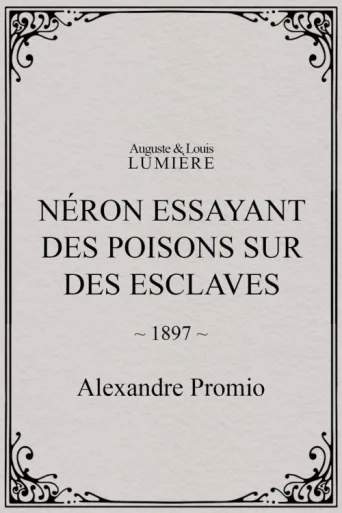 Póster de Néron essayant des poisons sur des esclaves